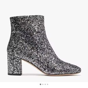 Kate Spade Junelle Glitter Leather Ankle Boots, Size 9 - New in Box!